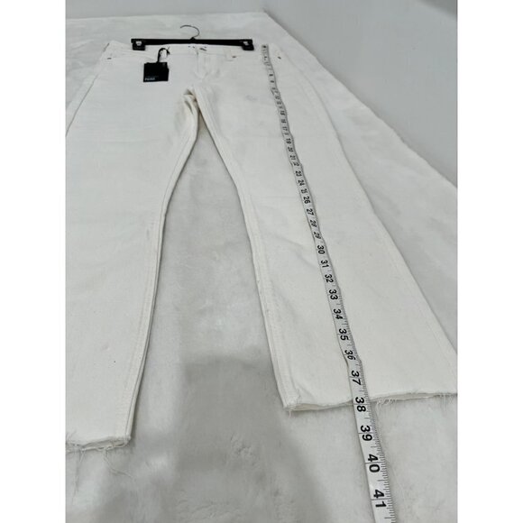 New PAIGE Size 31 Cindy - Tonal Ecru Double Back Belt Loop off-white **Stain** - Picture 8 of 14
